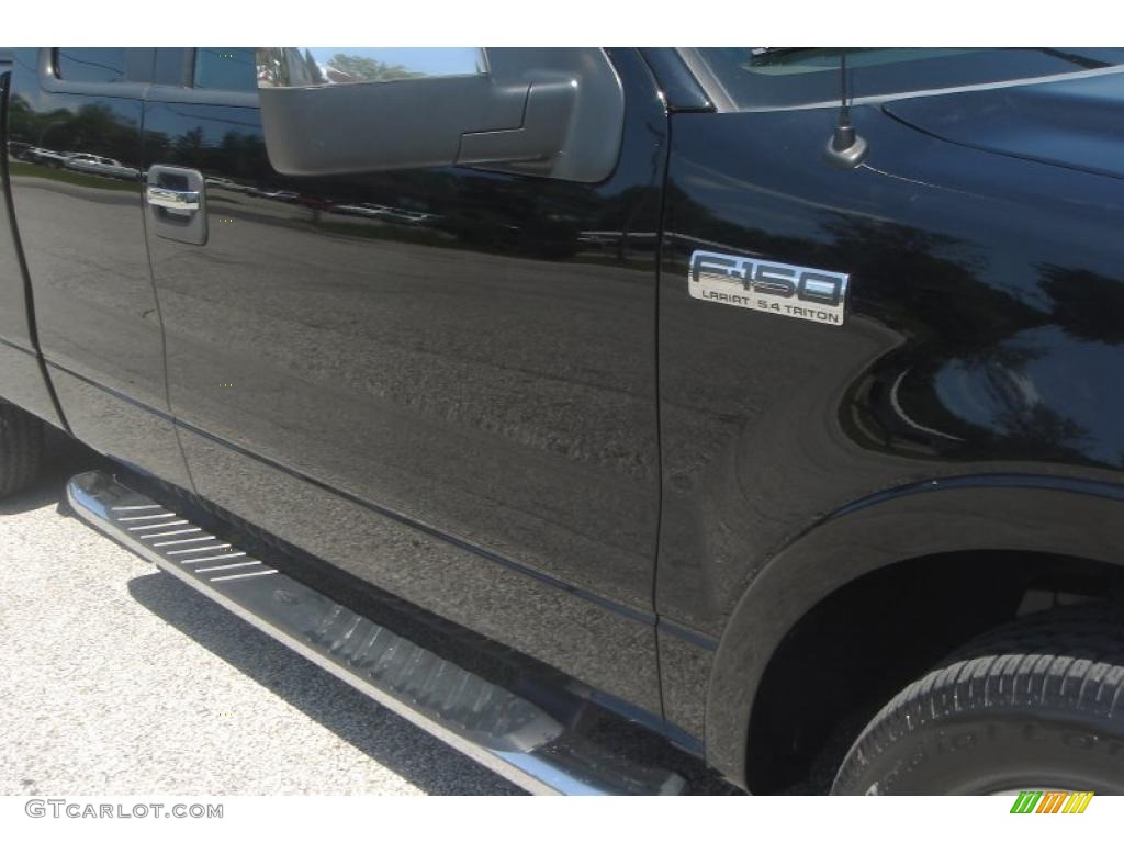 2006 F150 Lariat SuperCab - Black / Black photo #7