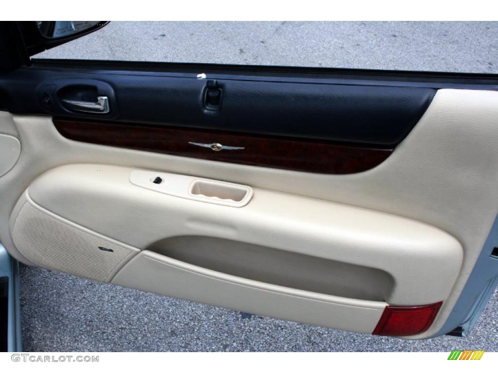 2001 Chrysler Sebring Limited Convertible Royal Blue/Cream Door Panel Photo #49680141