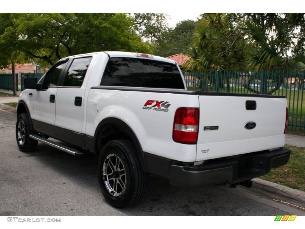 2005 F150 FX4 SuperCrew 4x4 - Oxford White / Medium Flint/Dark Flint Grey photo #6