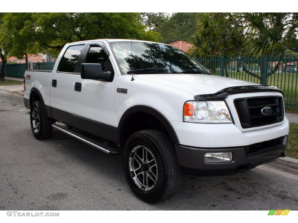 2005 F150 FX4 SuperCrew 4x4 - Oxford White / Medium Flint/Dark Flint Grey photo #12