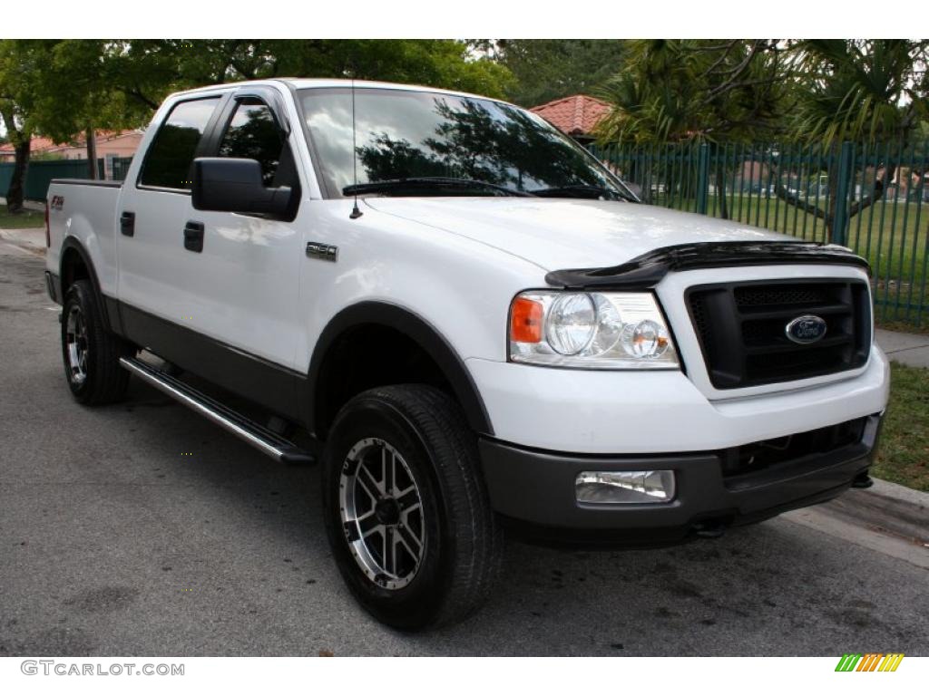 2005 F150 FX4 SuperCrew 4x4 - Oxford White / Medium Flint/Dark Flint Grey photo #13