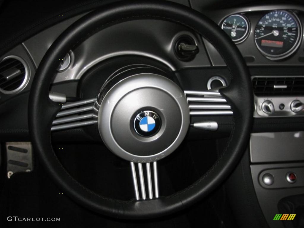 2002 BMW Z8 Roadster Black Steering Wheel Photo #49681506