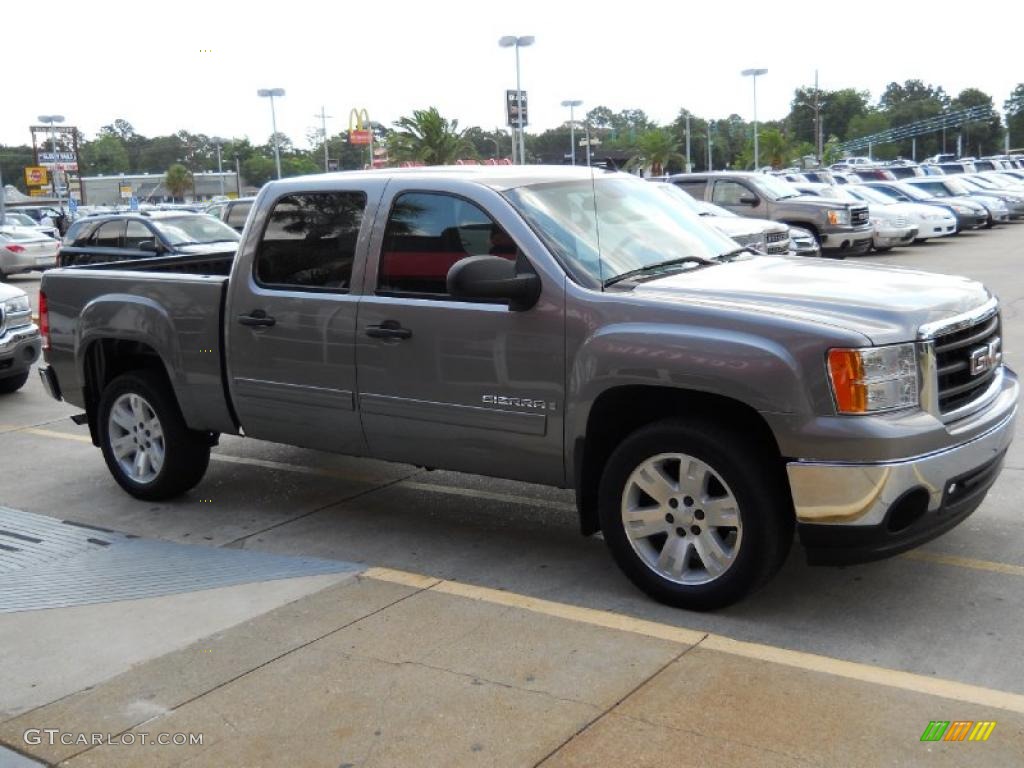 2008 Sierra 1500 SLE Crew Cab - Steel Gray Metallic / Ebony photo #5