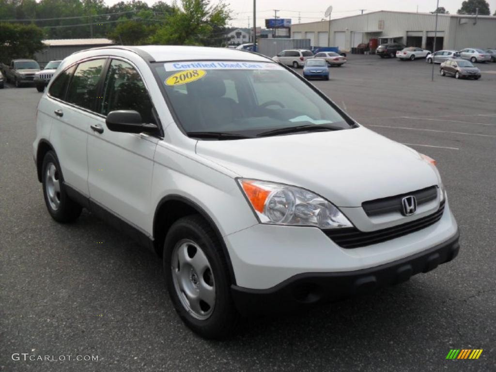 2008 CR-V LX - Taffeta White / Gray photo #5