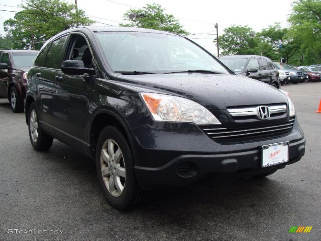 2008 CR-V EX-L 4WD - Nighthawk Black Pearl / Black photo #6