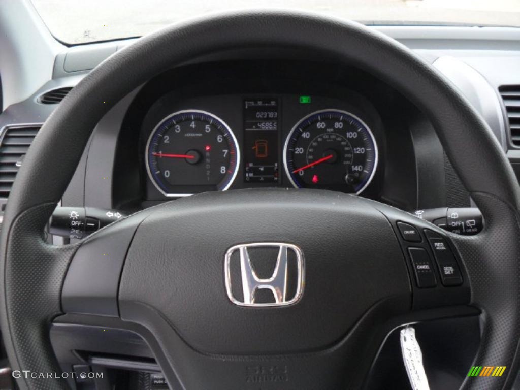 2009 Honda CR-V LX Black Steering Wheel Photo #49682670