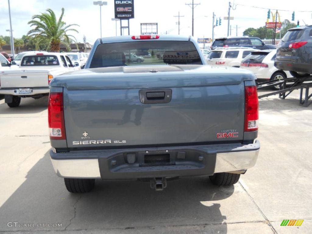 2008 Sierra 1500 SLE Crew Cab - Stealth Gray Metallic / Ebony photo #3