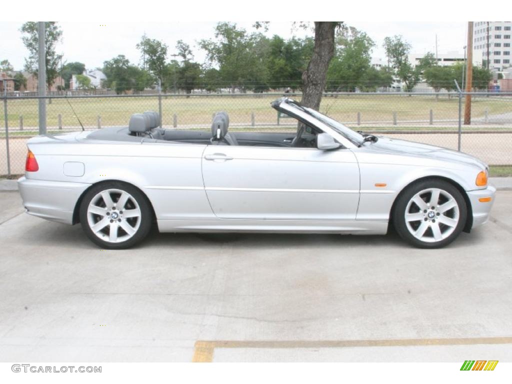 2001 3 Series 325i Convertible - Titanium Silver Metallic / Grey photo #4