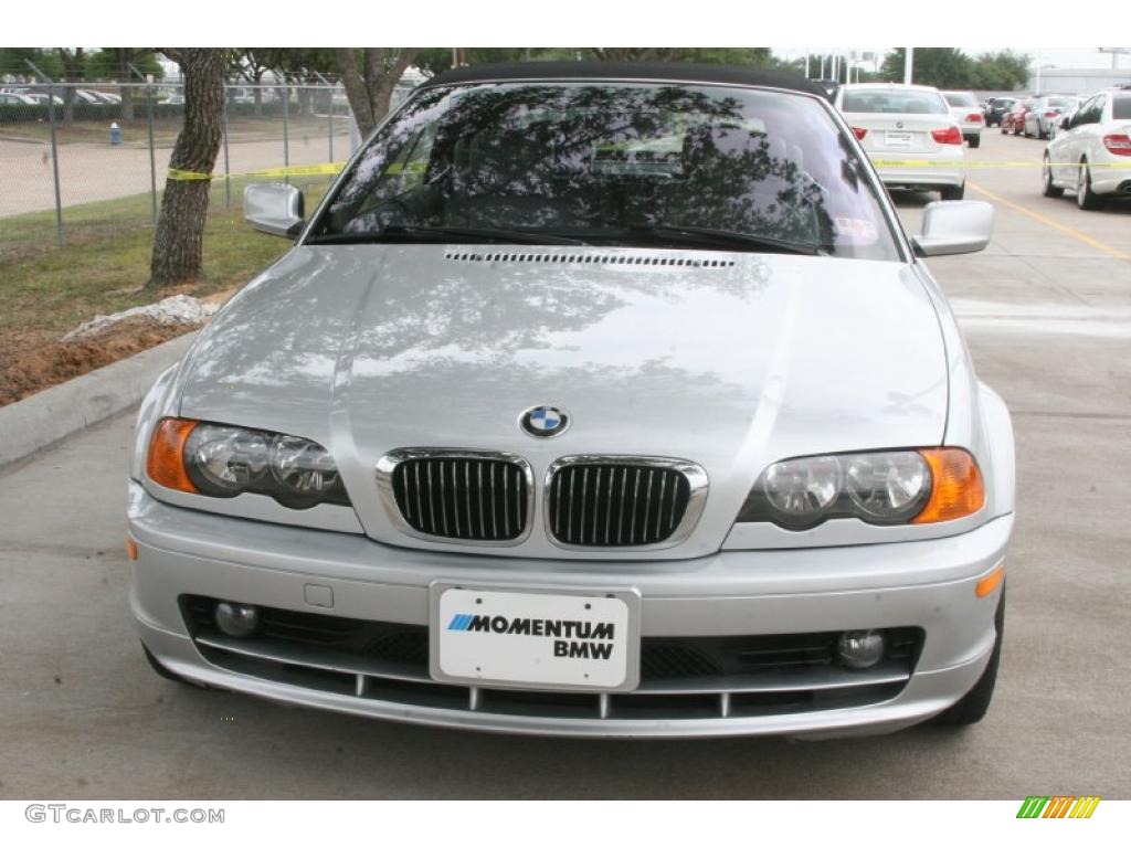 2001 3 Series 325i Convertible - Titanium Silver Metallic / Grey photo #18