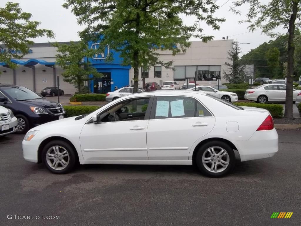 2007 Accord EX-L Sedan - Taffeta White / Ivory photo #1
