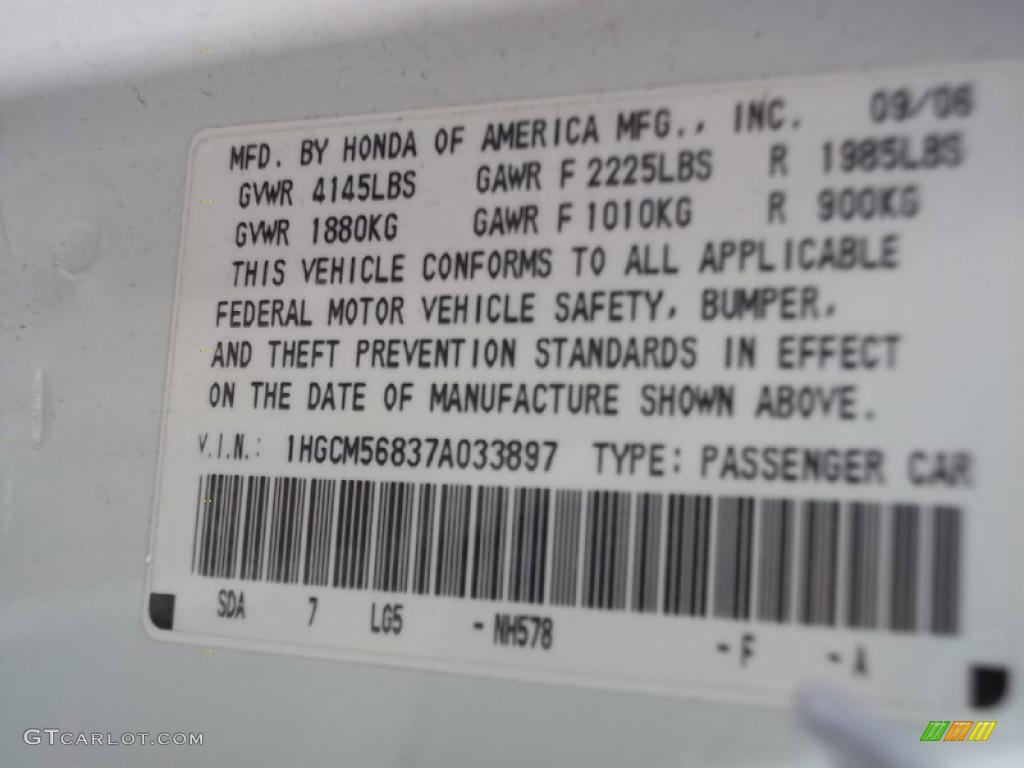 2007 Accord EX-L Sedan - Taffeta White / Ivory photo #30