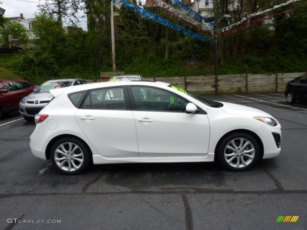 Crystal White Pearl Mica 2011 Mazda MAZDA3 s Grand Touring 5 Door Exterior Photo #49684221