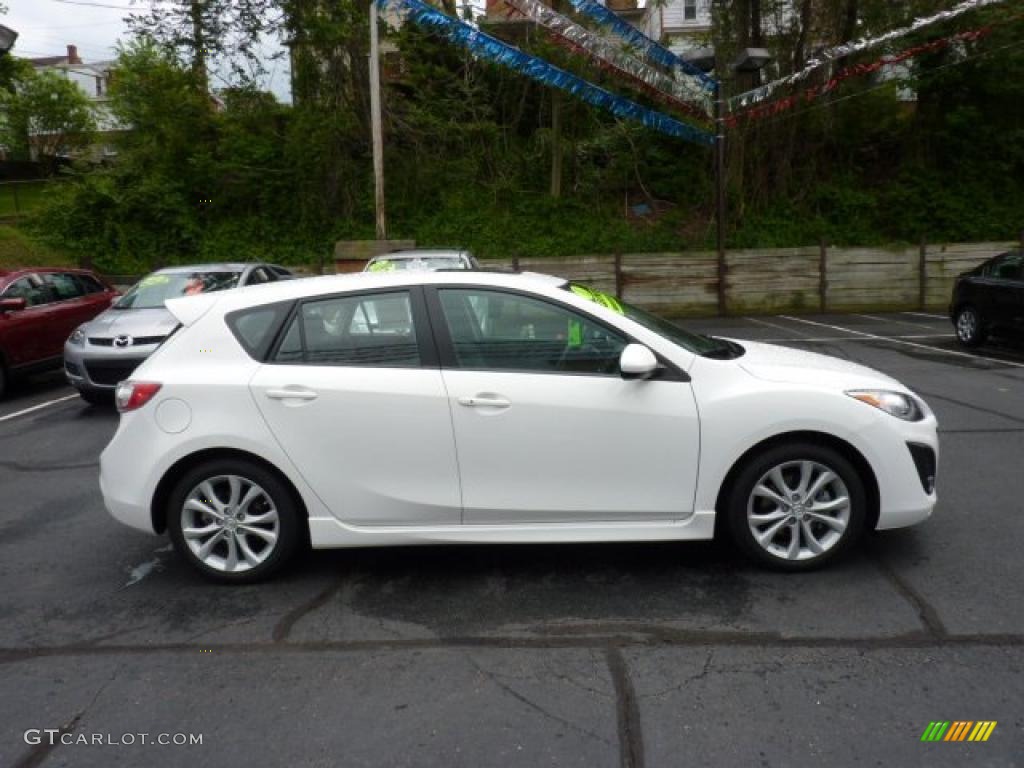 2011 MAZDA3 s Grand Touring 5 Door - Crystal White Pearl Mica / Black photo #6