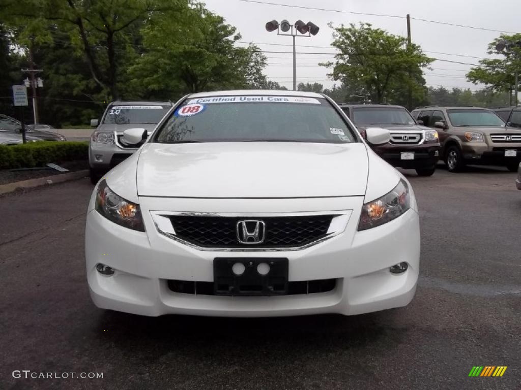2008 Accord EX-L V6 Coupe - Taffeta White / Ivory photo #5