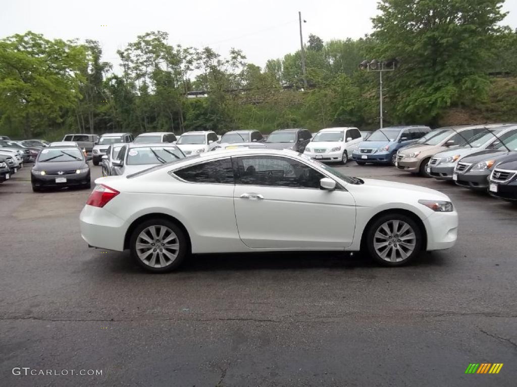 2008 Accord EX-L V6 Coupe - Taffeta White / Ivory photo #7