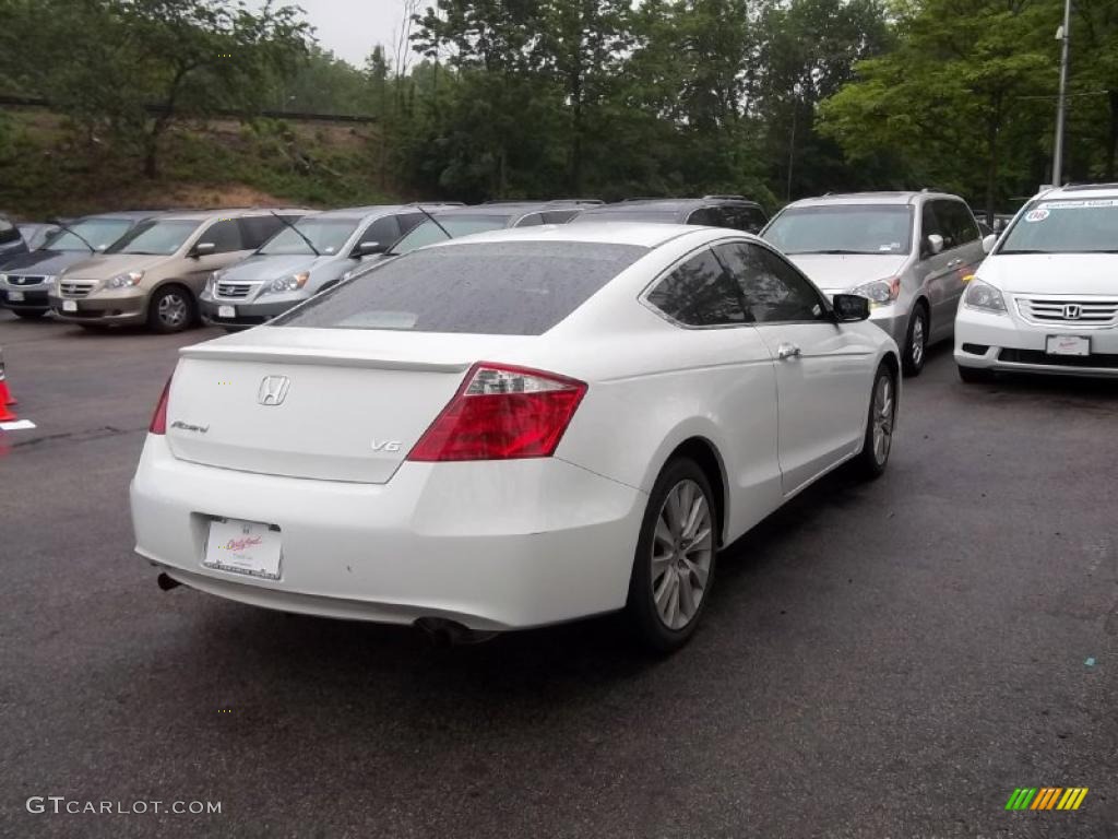 2008 Accord EX-L V6 Coupe - Taffeta White / Ivory photo #8