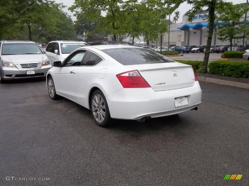 2008 Accord EX-L V6 Coupe - Taffeta White / Ivory photo #10