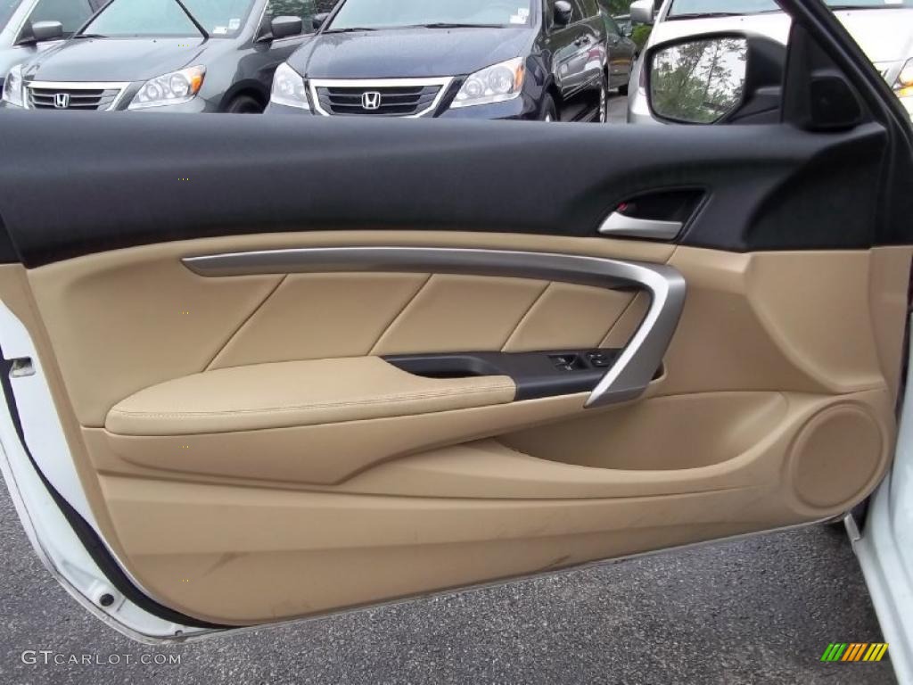 2008 Honda Accord EX-L V6 Coupe Ivory Door Panel Photo #49685484