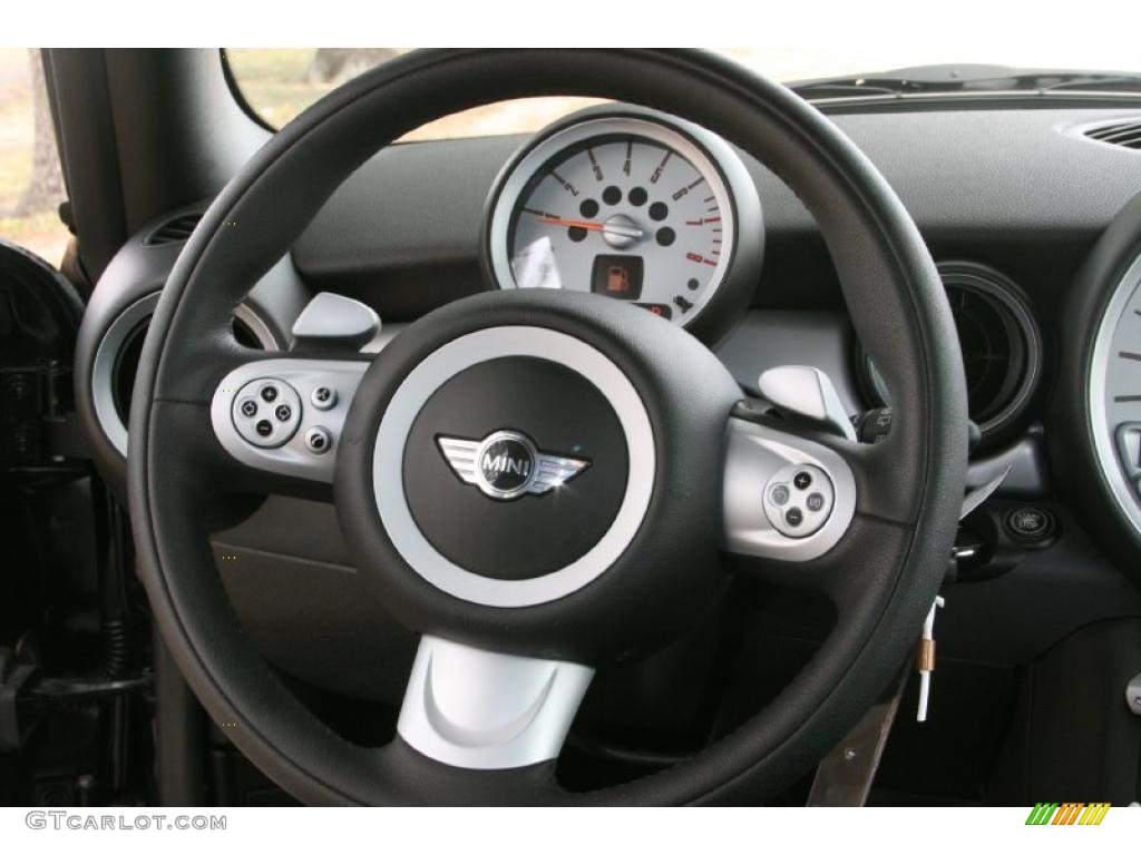 2008 Cooper Hardtop - Astro Black Metallic / Checkered Carbon Black/Black photo #9