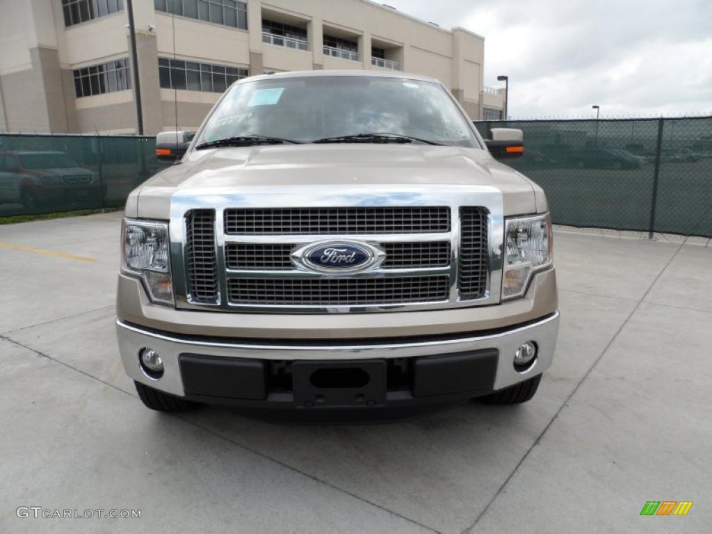 2011 F150 Lariat SuperCrew - Pale Adobe Metallic / Pale Adobe photo #8