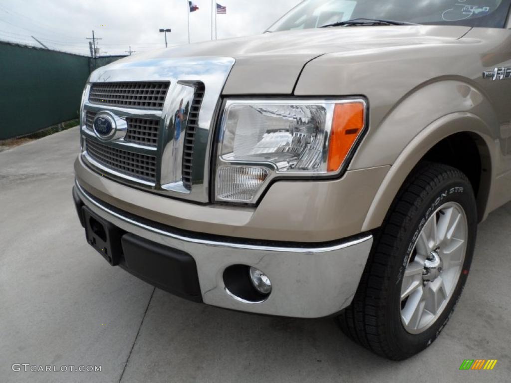 2011 F150 Lariat SuperCrew - Pale Adobe Metallic / Pale Adobe photo #10