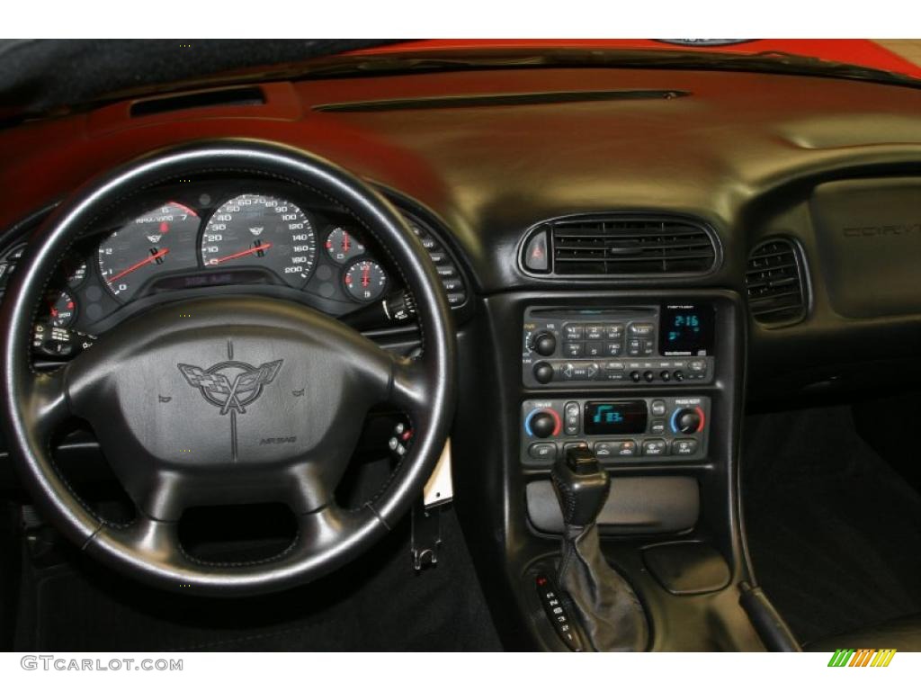 2002 Chevrolet Corvette Convertible Black Dashboard Photo #49687545