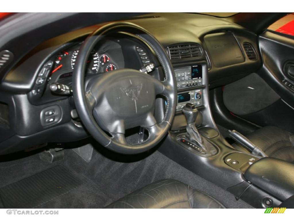 2002 Chevrolet Corvette Convertible Black Dashboard Photo #49687593
