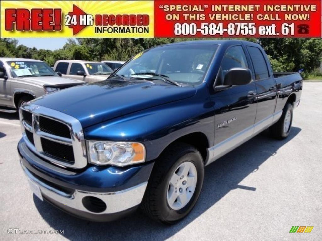 2004 Ram 1500 SLT Quad Cab - Patriot Blue Pearl / Dark Slate Gray photo #1