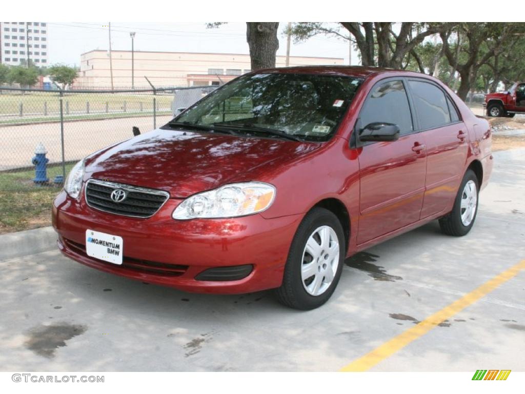 2008 Corolla LE - Barcelona Red / Stone photo #2