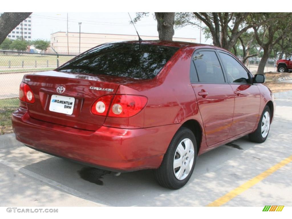2008 Corolla LE - Barcelona Red / Stone photo #3