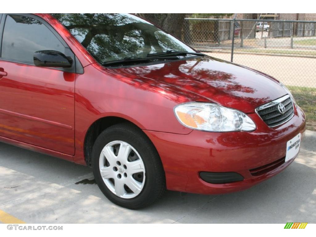 2008 Corolla LE - Barcelona Red / Stone photo #12