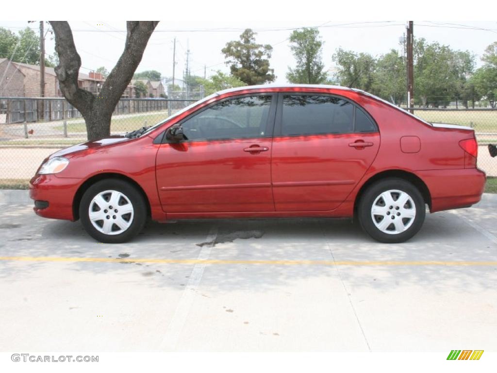 2008 Corolla LE - Barcelona Red / Stone photo #15