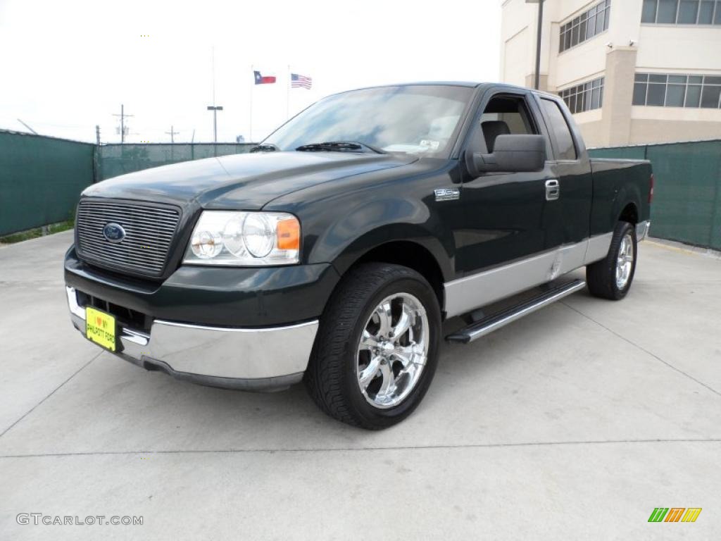 2005 F150 XLT SuperCab - Aspen Green Metallic / Medium Flint/Dark Flint Grey photo #7