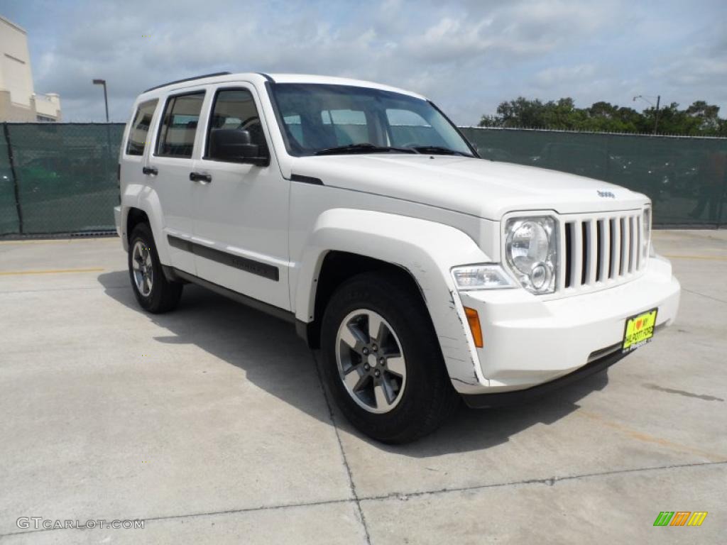 Stone White Jeep Liberty