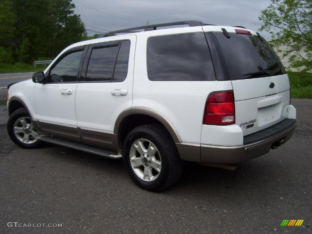 2003 Explorer Eddie Bauer 4x4 - Oxford White / Medium Parchment Beige photo #5