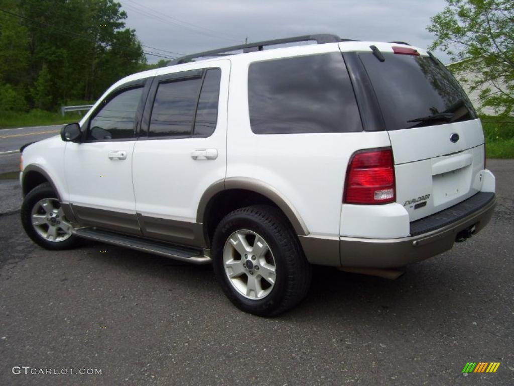 2003 Explorer Eddie Bauer 4x4 - Oxford White / Medium Parchment Beige photo #6