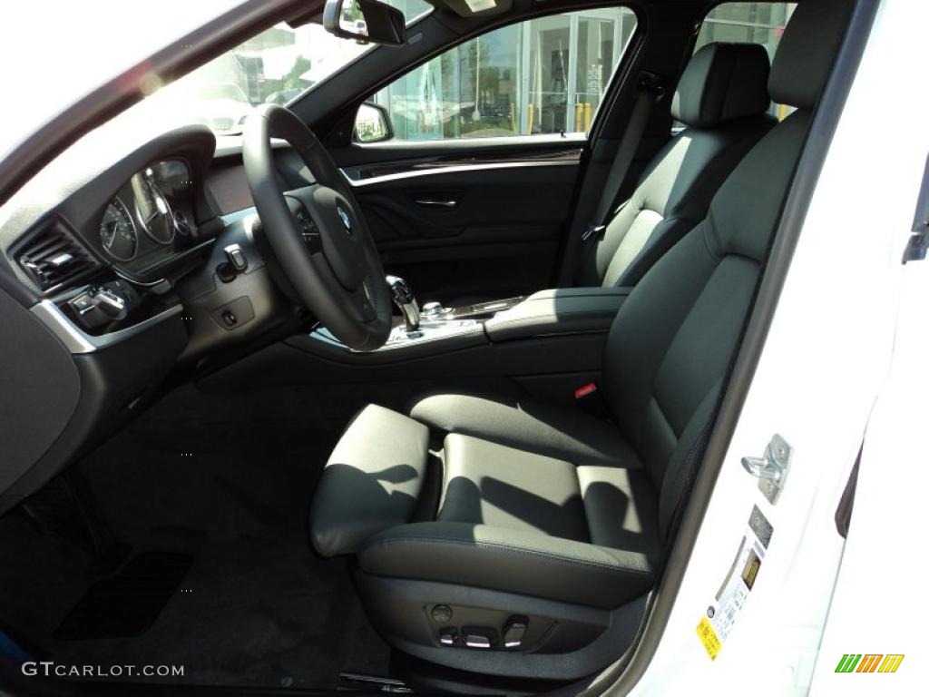 Black Interior 2011 BMW 5 Series 535i Sedan Photo #49696249