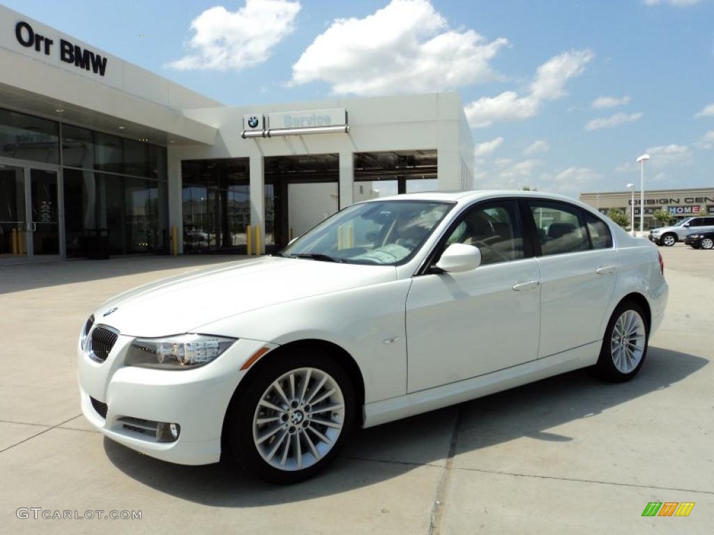 2011 3 Series 335d Sedan - Alpine White / Beige photo #1