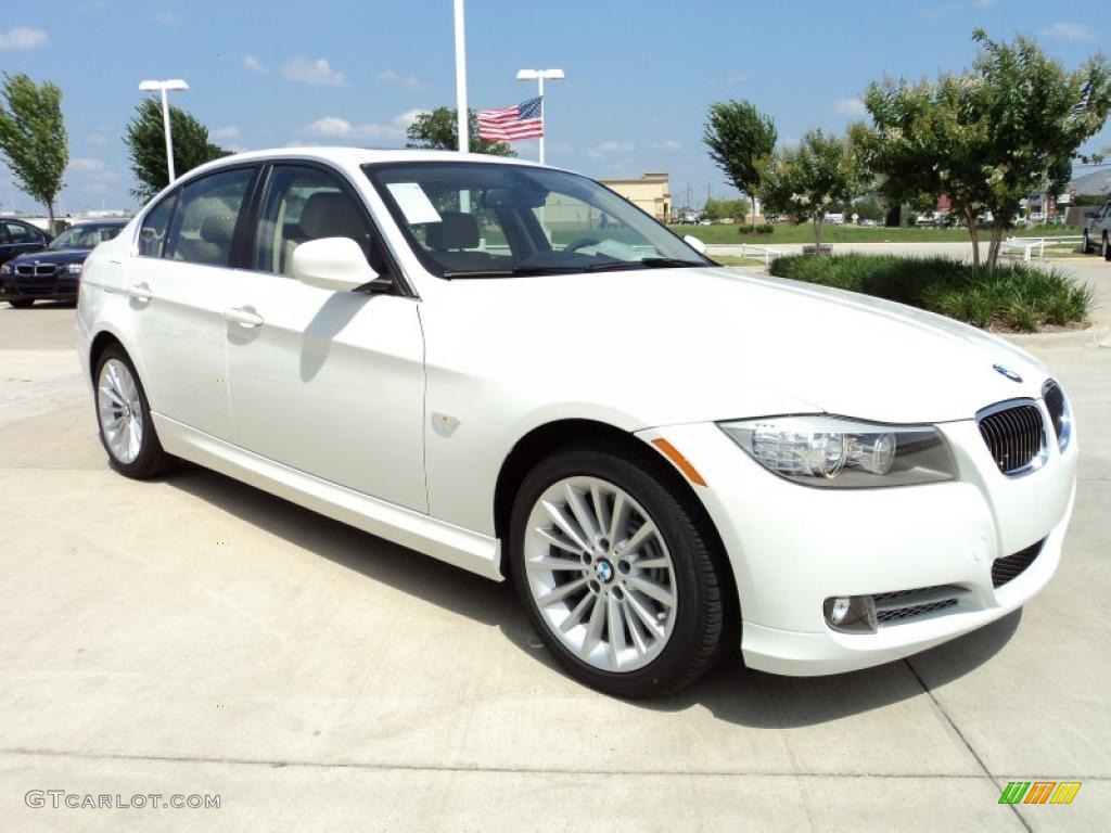 2011 3 Series 335d Sedan - Alpine White / Beige photo #2