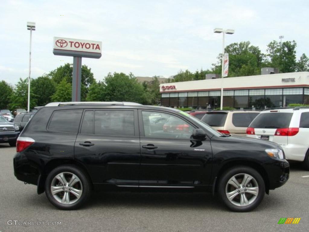 2009 Highlander Sport 4WD - Black / Black photo #1