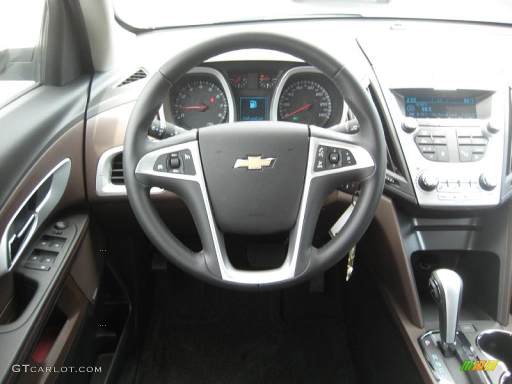 2011 Chevrolet Equinox LT Brownstone/Jet Black Steering Wheel Photo #49697245