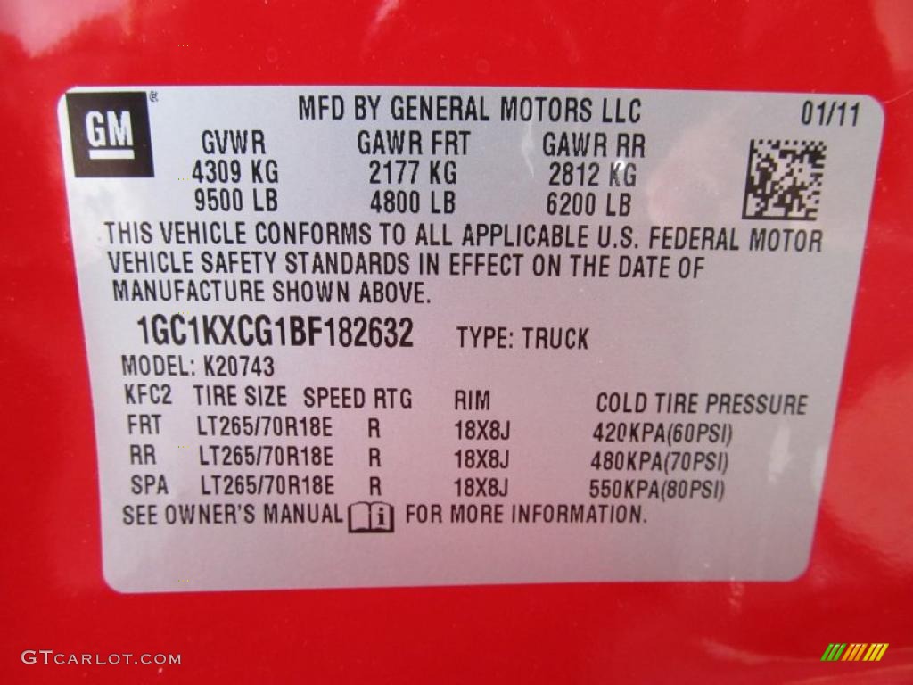 2011 Silverado 2500HD LT Crew Cab 4x4 - Victory Red / Light Titanium/Ebony photo #7