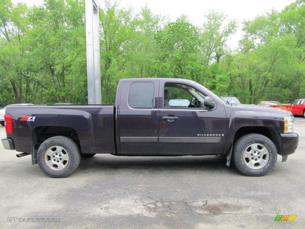 2008 Silverado 1500 Z71 Extended Cab 4x4 - Dark Cherry Metallic / Ebony photo #4