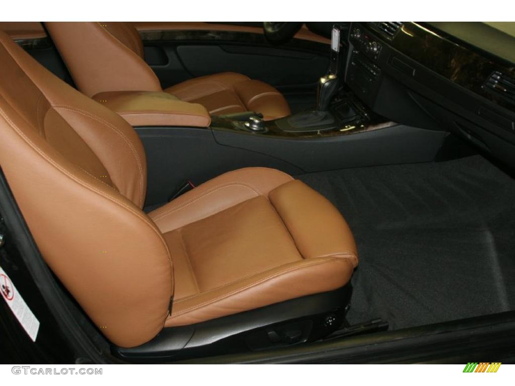 2008 3 Series 335i Coupe - Jet Black / Saddle Brown/Black photo #26