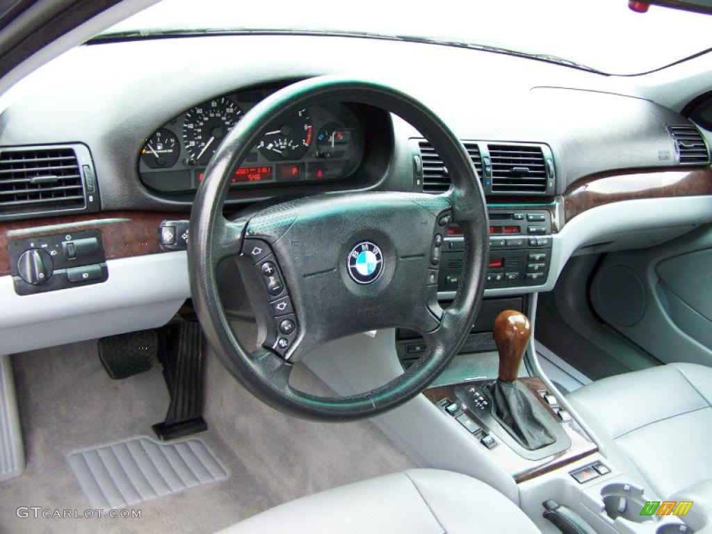 2001 3 Series 325i Sedan - Steel Grey Metallic / Grey photo #14