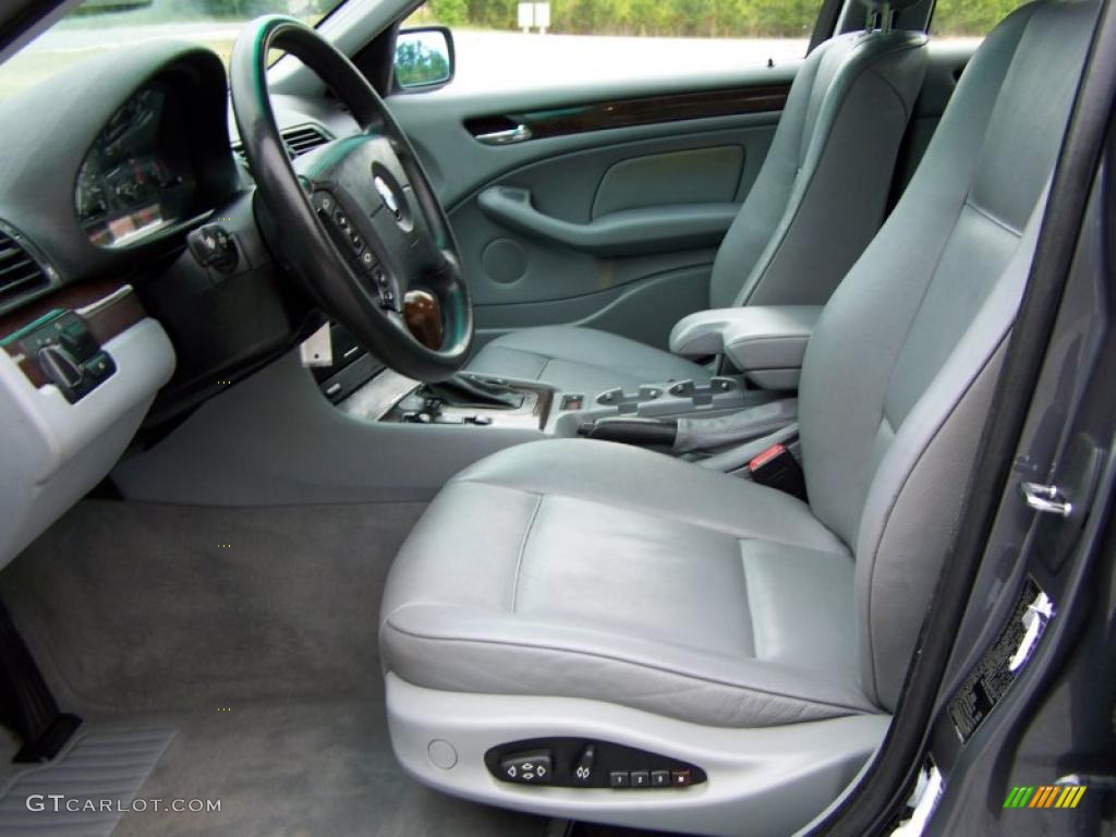 2001 3 Series 325i Sedan - Steel Grey Metallic / Grey photo #15