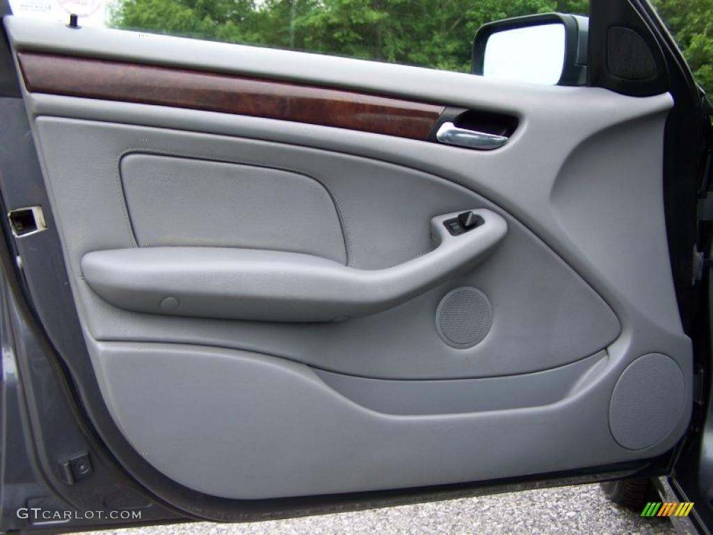 2001 3 Series 325i Sedan - Steel Grey Metallic / Grey photo #23