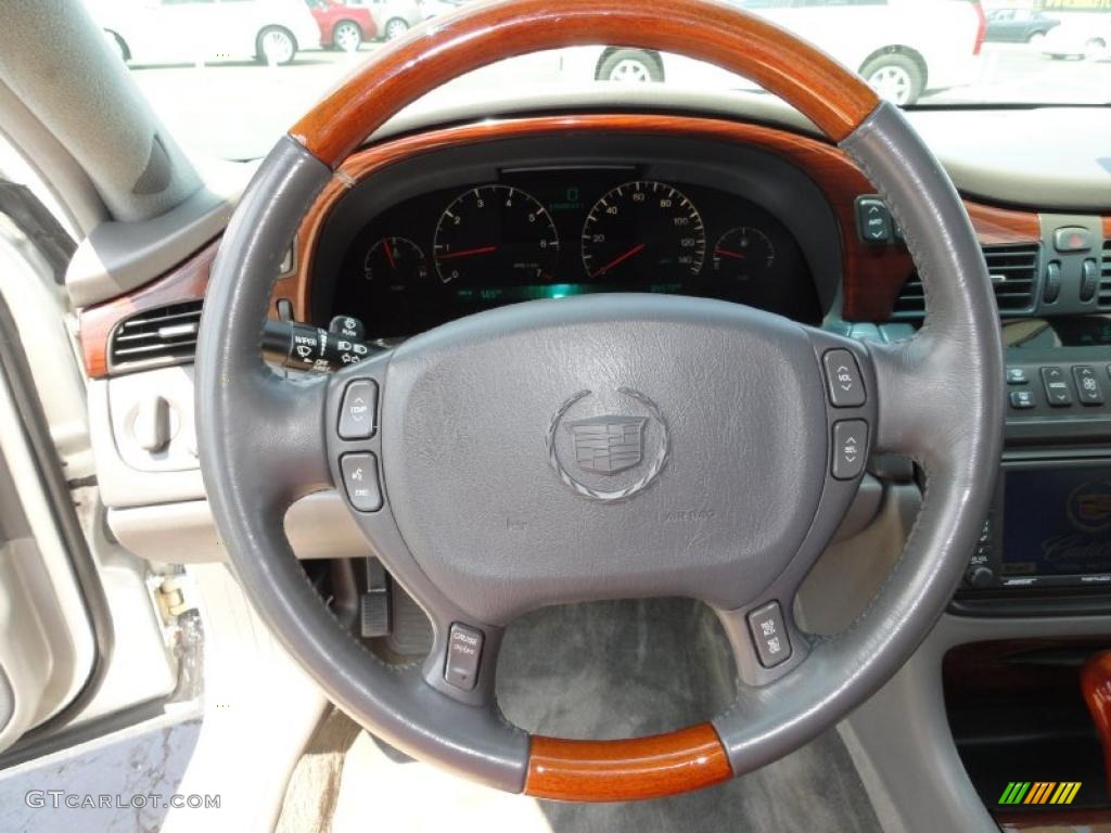2002 Cadillac DeVille DTS Dark Gray Steering Wheel Photo #49703104