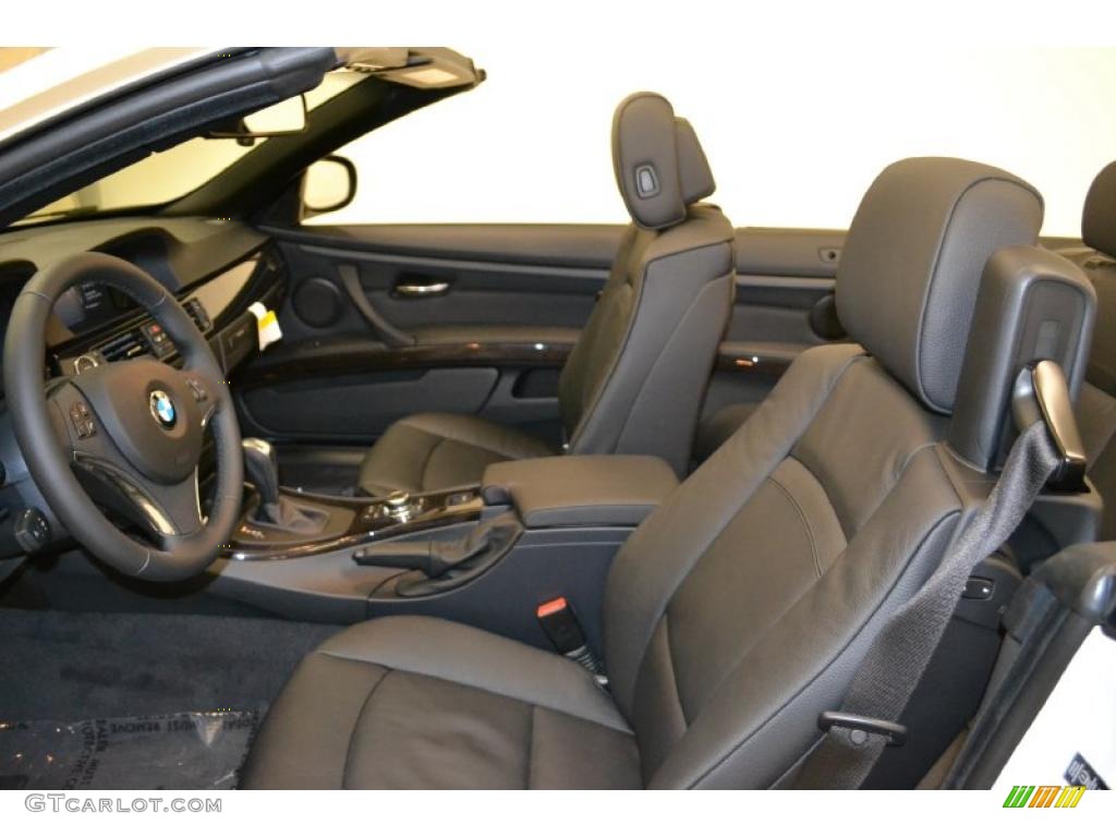 Black Dakota Leather Interior 2011 BMW 3 Series 328i Convertible Photo #49703155
