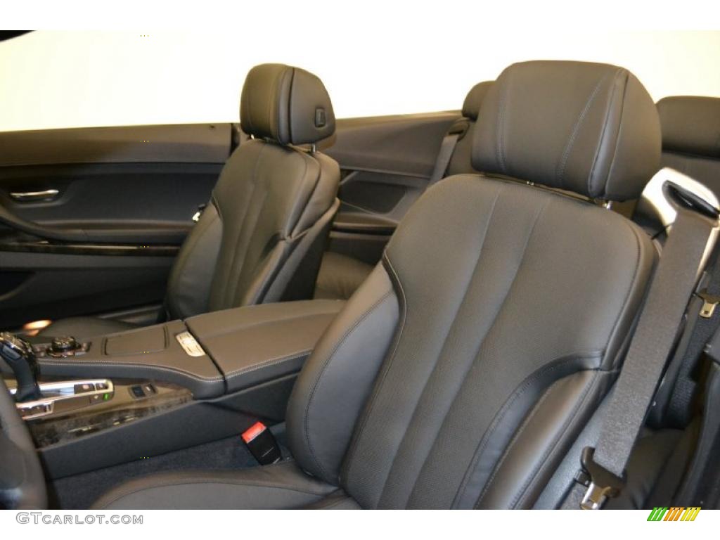 Black Nappa Leather Interior 2012 BMW 6 Series 650i Convertible Photo #49703512